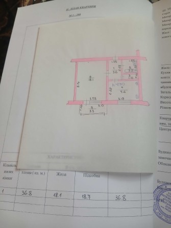 Продам 1кімнатну квартиру в Новій Водолазі - фото 1