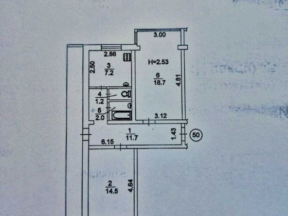 2 кімнатна квартира Київ Лівий берег видова 55м² під ремонт Киев