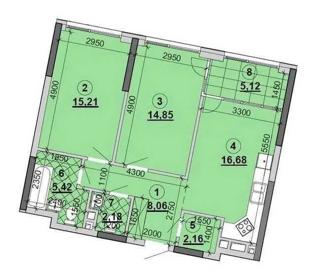Продаж 2-кім, квартири 2с1 в ЖКГрейт,Great Позняки Осокорки Дарницький - фото 1