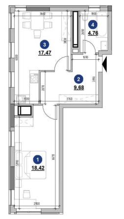 Продаж 1к квартири в ЖК Nordica Residence Печерськ - фото 1