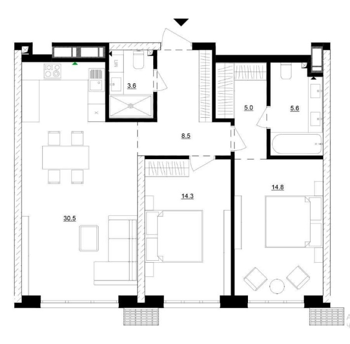 Продаж 2к квартири ЖК Русанівська гавань 4-2А 83кв ВИДОВА на Дніпро Без% - фото 1