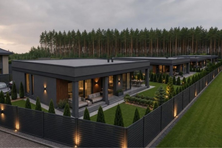 Дуплекси  в лісній локації 106 м² / 4 сотки + крита тераса 35 м² та ландшафтний дизайн| Тарасівка| Б - фото 1