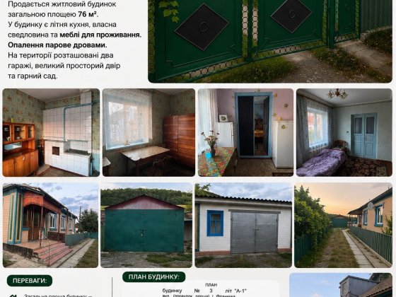 Продається будинок у Черкаській області Монастирище