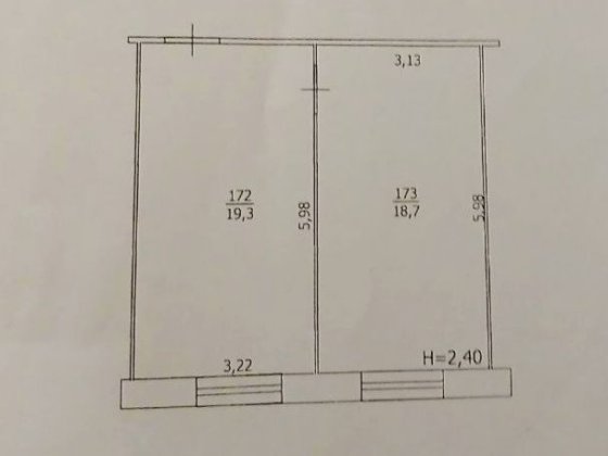Продаж 2 кімнат -аналог 1 кімнатній квартирі, Чугуїв Чугуев