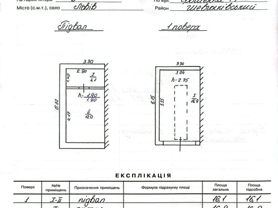 Гараж з  підвалом на Єрошенка. Львів