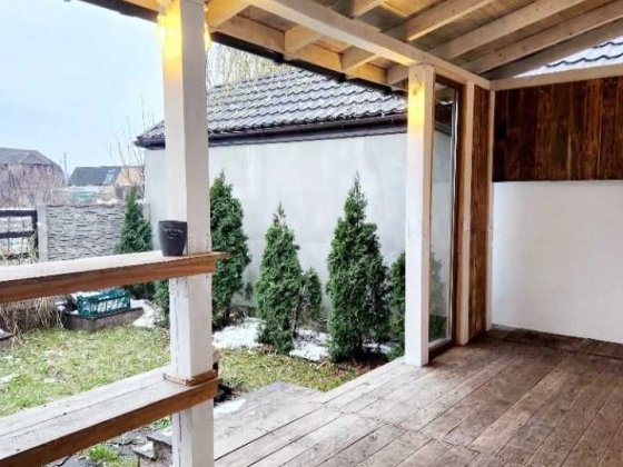 Без комісії, таун 123м², три кімнати, камін, тераса, три сотки Гатное