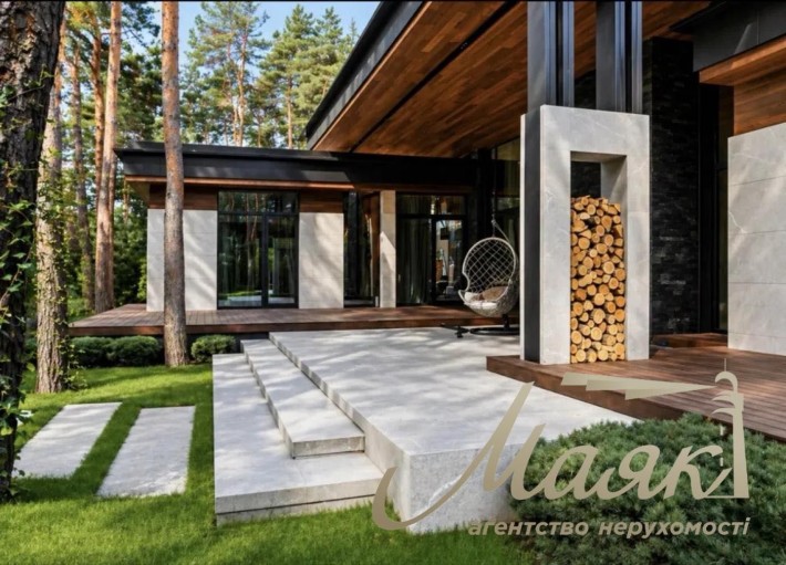 Продаж сучасного одноповерхового будинку 350 м² у Козині/Конча Заспа, Закрите котеджне містечко, Обу - фото 1