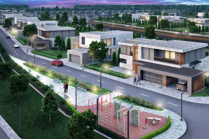 Сучасний будинок на березі річки з власною інфраструктурою - фото 1