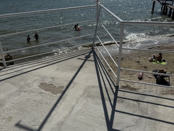 Причал у самого моря в Крыжановке