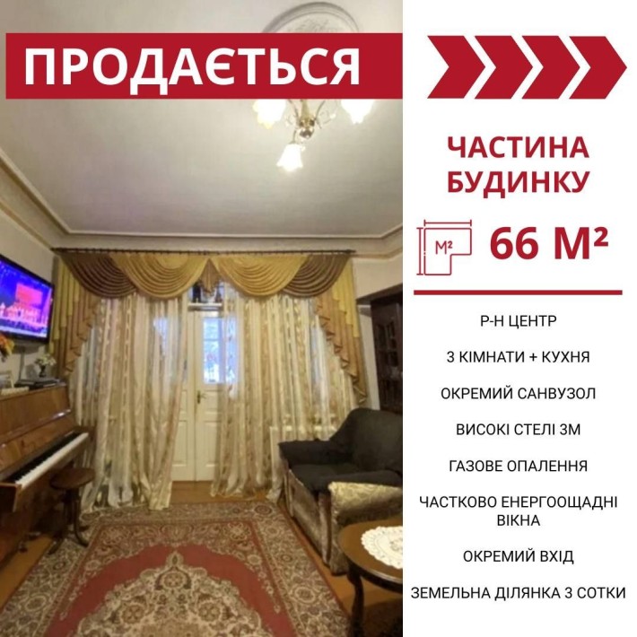 Продається частина будинку в Кропивницькому, в Центровому р-ні - фото 1