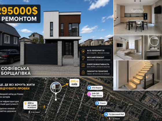 Продаж  Софіїя Резиденс , Щасливий  Будинок з ремонтом. Софіївська Борщагівка