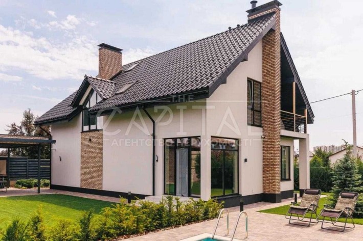 Продам автономний будинок 240м2, 8сот, газ, сауна, підвал, басейн / Софіївська борщагівка - фото 1