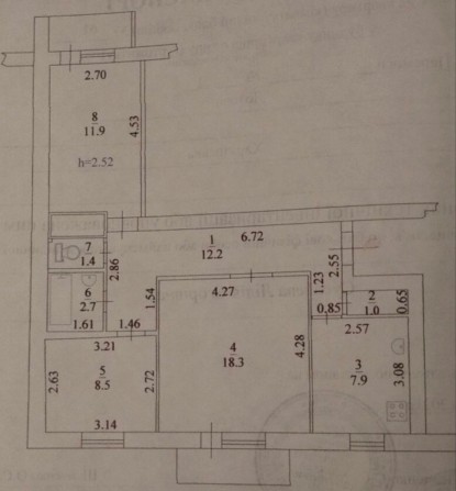 Продаж 3-кімн. квартири в центрі міста Лозова - фото 1