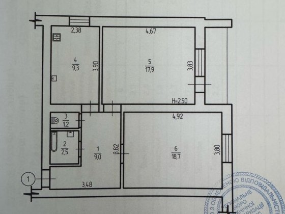 Квартира 2 кімнати Сарны