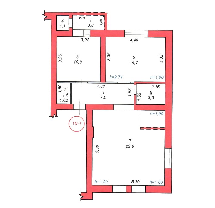 Продаж 2-кімнатної квартири, 1150$/кв.м,  центр Стрия - фото 1