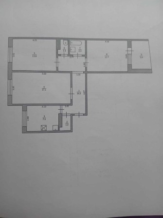Продам 3-кімнатну квартиру, 68,1 м², центр міста Південноукраї́нськ - фото 1