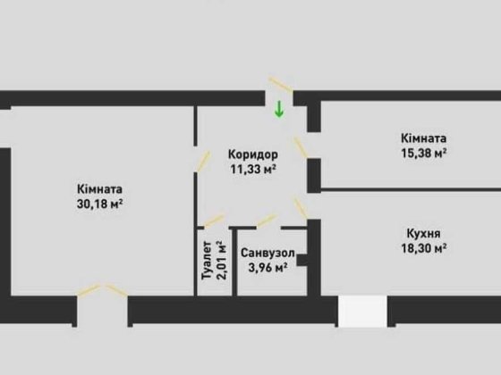 Двокімнатна квартира в новобудові