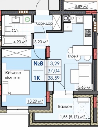 1к квартира в жк Липки Преміум | розтермінування на 1.5 роки - фото 1