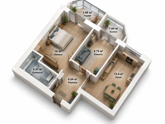 Продам двокімнатну квартиру family-2 Гатне Гатне