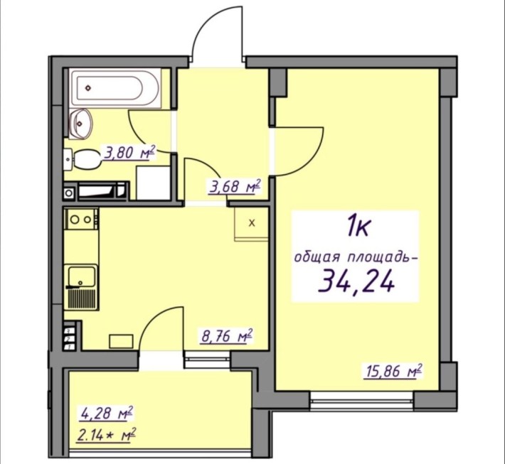 В продаже 1 комнатная квартира ЖК 7 небо - фото 1
