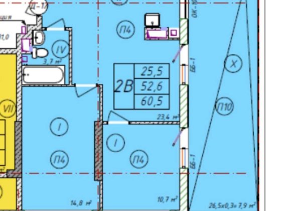 2к квартира з терасою в Таїровських садах з видом на море
