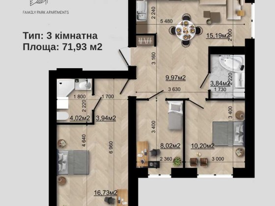 Квартира для великої родини в найкращій локації м.Бучі. 5хв від ТРЦ Буча