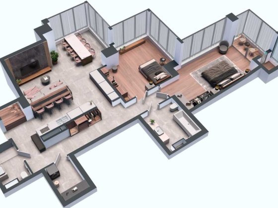 Продаж квартири 122,8м2, від забудовника, без %, А136 Highlight Tower