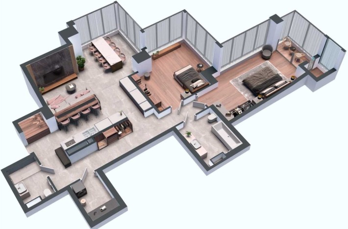 Продаж квартири 122,8м2, від забудовника, без %, А136 Highlight Tower - фото 1