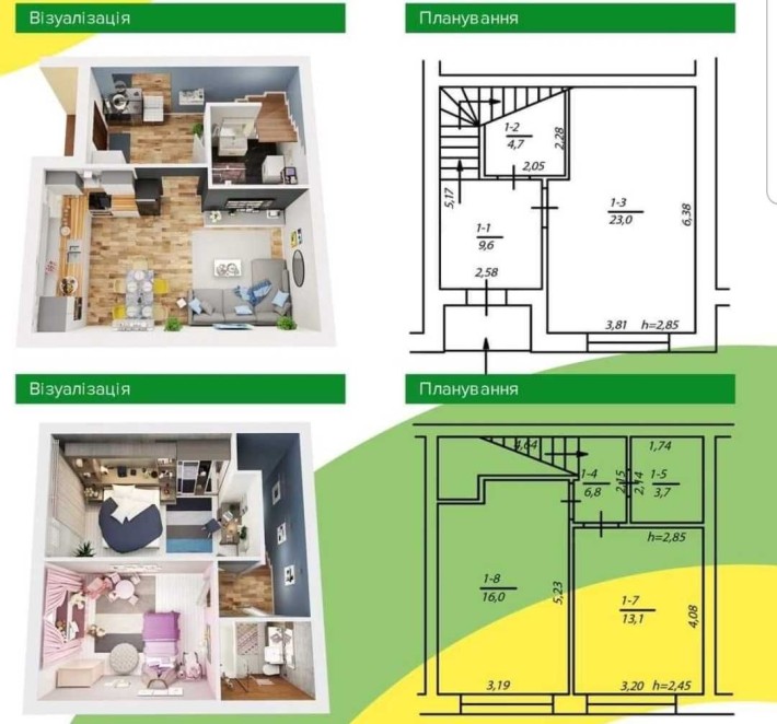 продам 2 кім квартиру 80м2.Бориспіль.газ.продаж по сертифікату можливий - фото 1