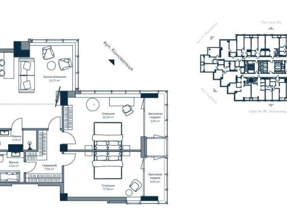 Продаж квартири 105м2, від забудовника, без %, А136 Highlight Tower