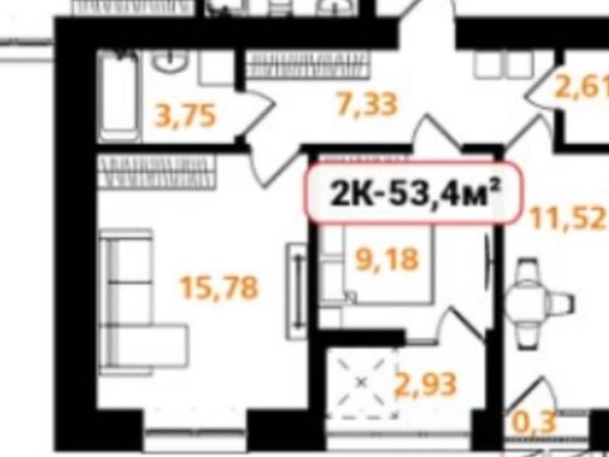 Продаж 2-кімнатної квартири у новобудові  ЖК Опришівська Слобода Ивано-Франковск