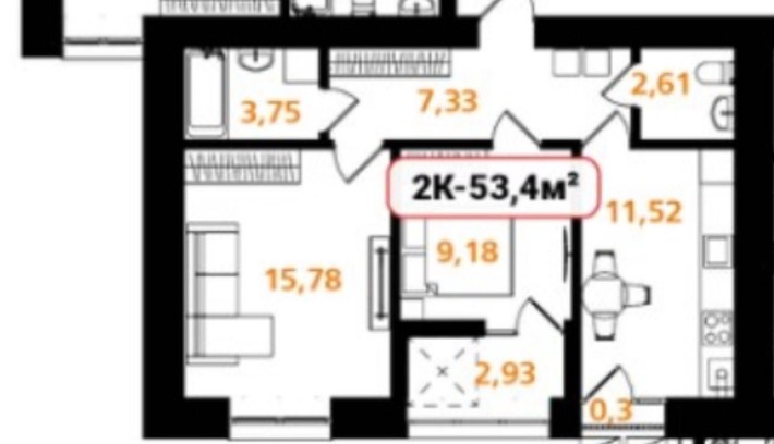 Продаж 2-кімнатної квартири у новобудові  ЖК Опришівська Слобода - фото 1