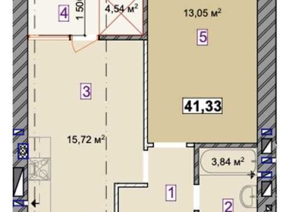 Продам однокімнатну квартиру 41м2 з видом на набережну Ірпінь, можливий  ваучер, сертифікат ЖК Молод Ірпінь