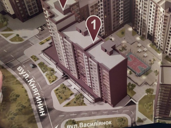 Велика! 2к 73,3м., кухня-вітальня, ЦЕНТР, КНЯГИНИН - фото 1