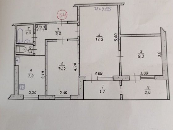 Продаётся 3 х ком Днепр Шоссе дом 54 Кривой Рог