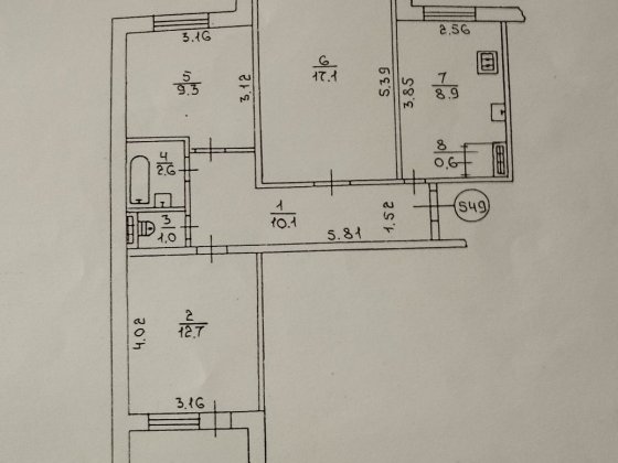 Продам 3 кім квартиру р/н Північний Ровно