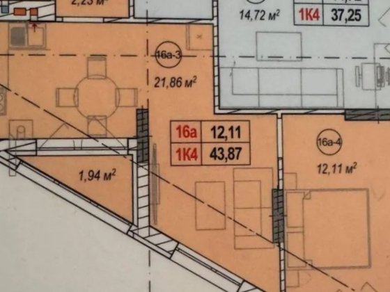 Продаж 1к квартири 44 кв. м на вул. Євгена Коновальця