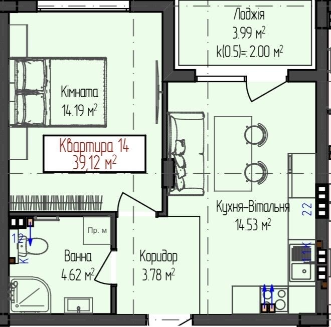 Продаж чорнової квартири, Еліт Парк ІІ - фото 1