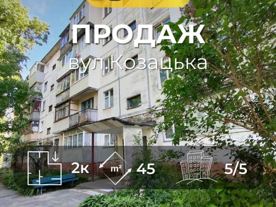 Продаж 2-кімн. квартири на вул.Козацька - втілюйте свої дизайнерські мрії/SZ Чернигов