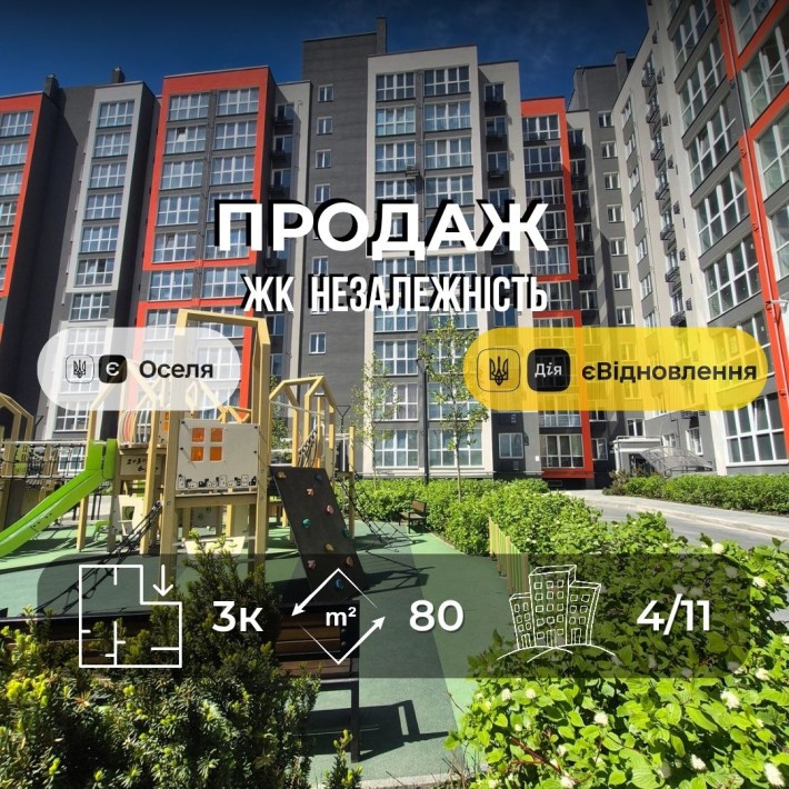 3-кімнатна квартира в ЖК Незалежність Ya - фото 1