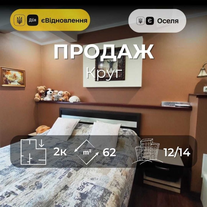 MZ, 2-кімнатна квартира в центрі міста, р-н Круг - фото 1