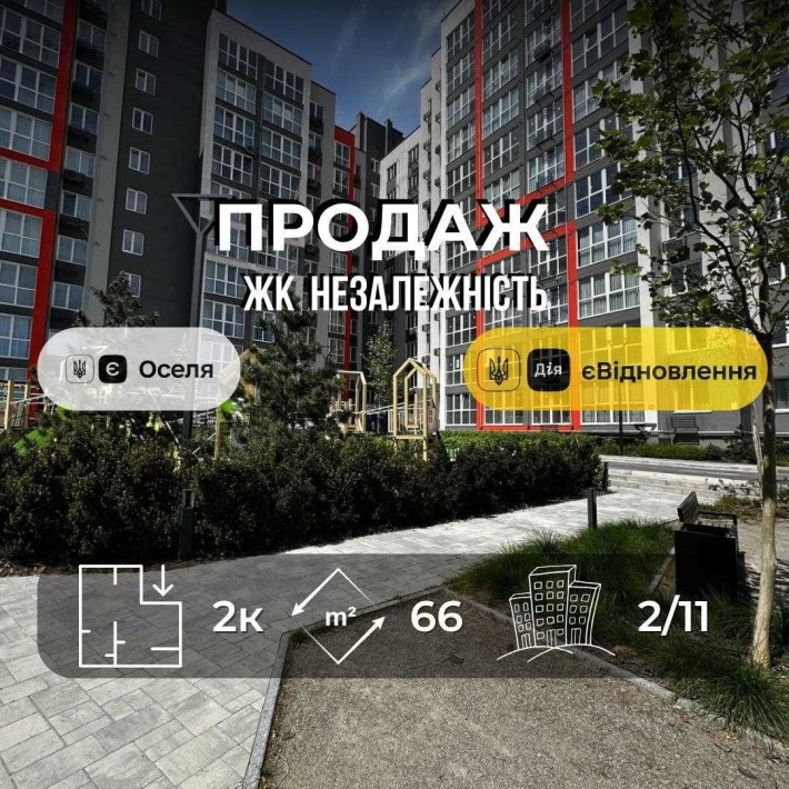 Простора 2-кімнатна квартира у сучасному ЖК «Незалежність» YN - фото 1