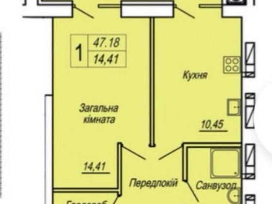 Продаж 1 кімнатної квартири Житомир