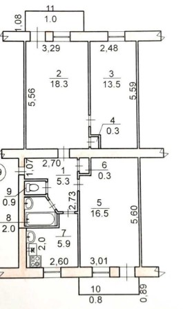 Продаю 3к/кв ул. Южная,3/5 Кира,62/48/6,26000 - фото 1