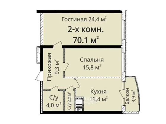 2к квартира 70м² на пр-ті Шевченка Роздільні кімнати, балкон Поруч парк Перемоги та море Найкраща ці