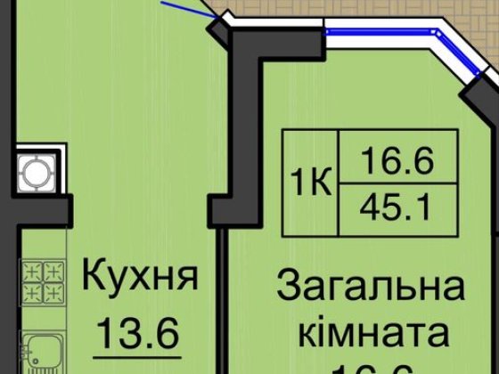 Продаж 1 кімнатної квартири з ТЕРАСОЮ жк Софія Резиденс Софіївська Борщагівка