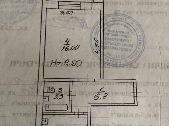 1 кімнатна квартира Кривой Рог