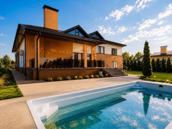 Оренда великого преміум будинку 500 м² на Осокорках | вихід до озера | басейн | сауна | КМ «Колос 2» Київ