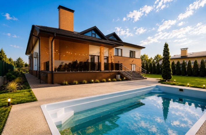 Оренда великого преміум будинку 500 м² на Осокорках | вихід до озера | басейн | сауна | КМ «Колос 2» - фото 1