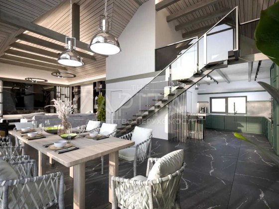 Продаж Будинку в стилі Barnhouse 130м2, 6 соток, з басейном та системою «розумний дім», Мала Олексан Мала Олександрівка